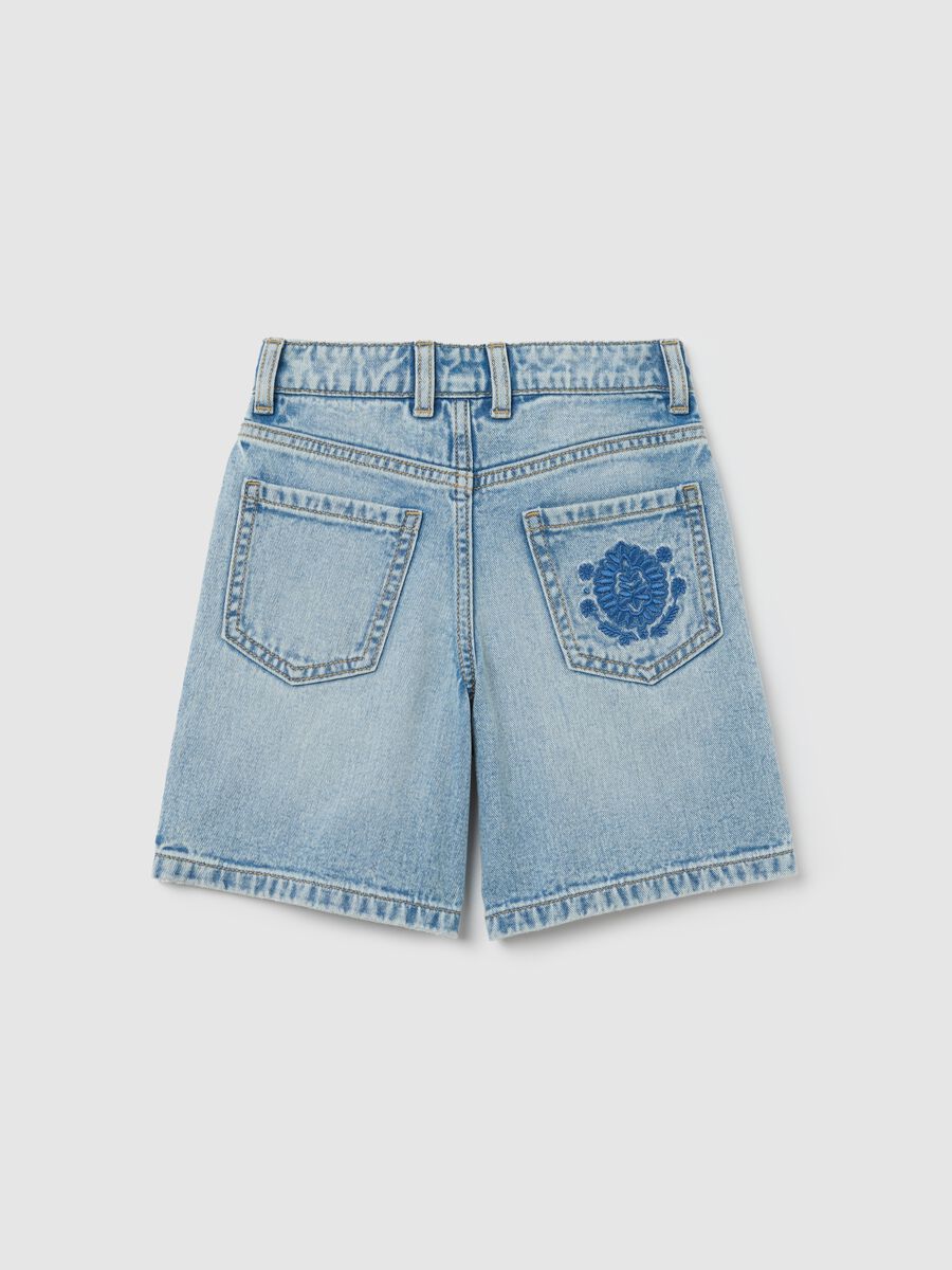 Denim shorts with pockets_4