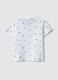 T-shirt in puro cotone bianca da bimbo regular fit con disegni_1