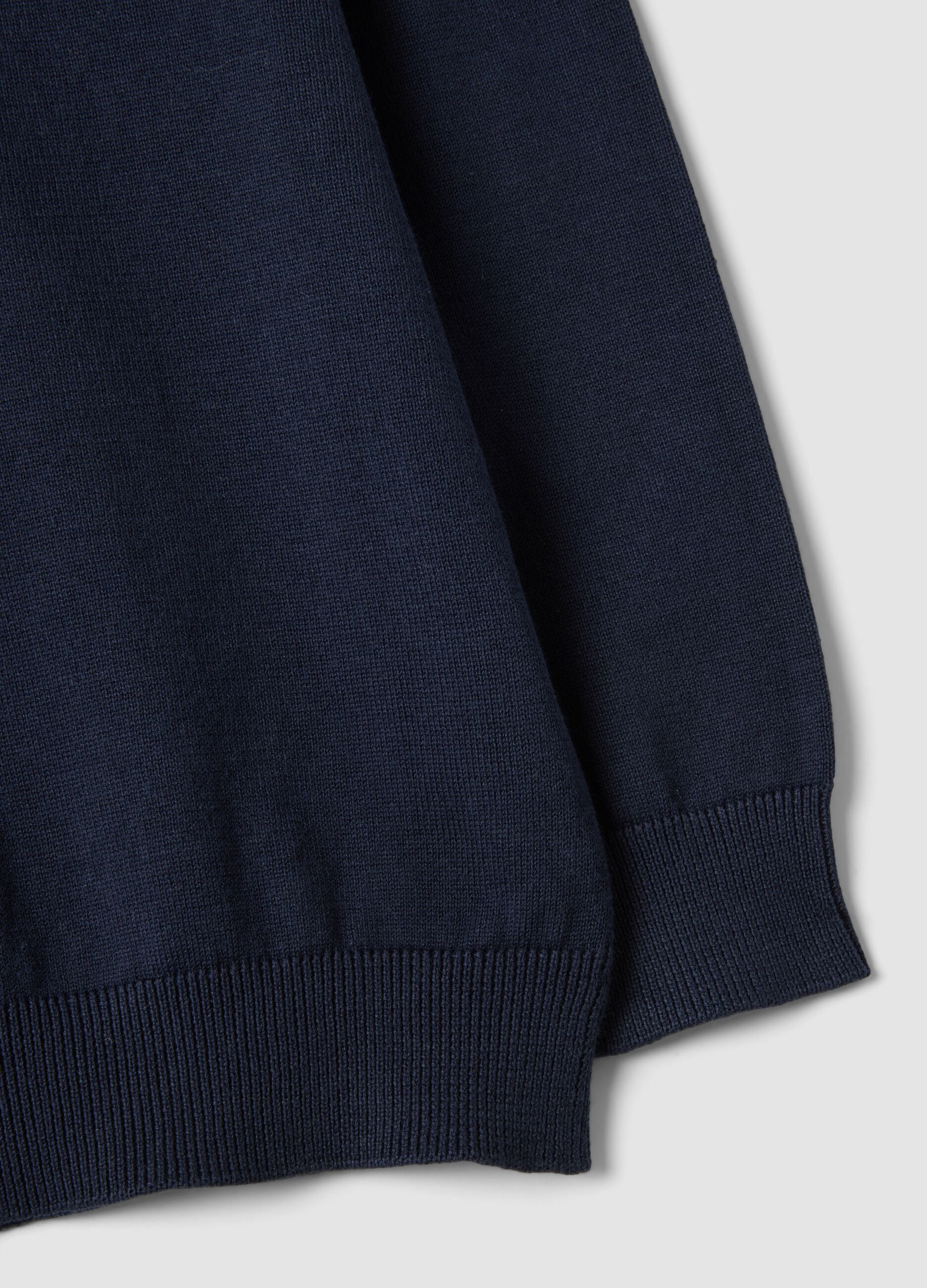 Blue pure cotton crew-neck oversized fit jumper for boys
