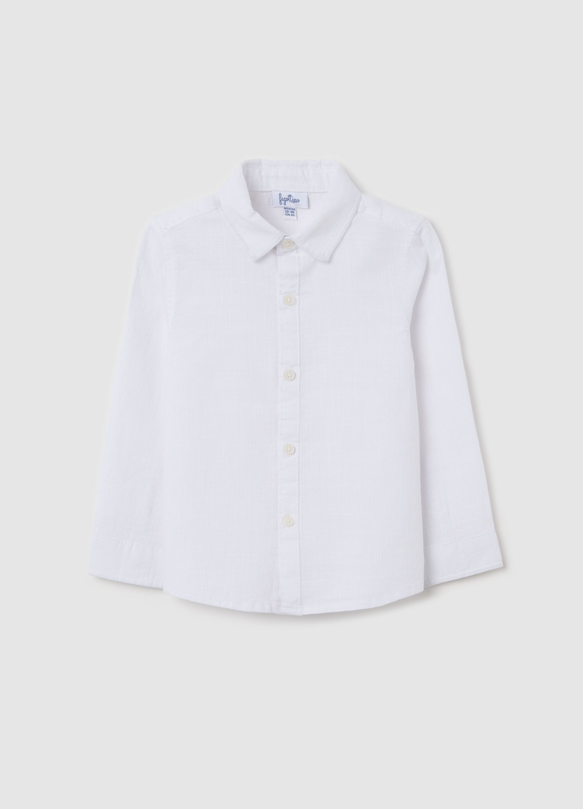 White shirt in cotton canvas