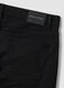Black slim-fit stretch cotton denim Bermuda shorts_5