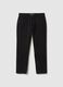 Pantaloni neri in misto cotone regular fit_4