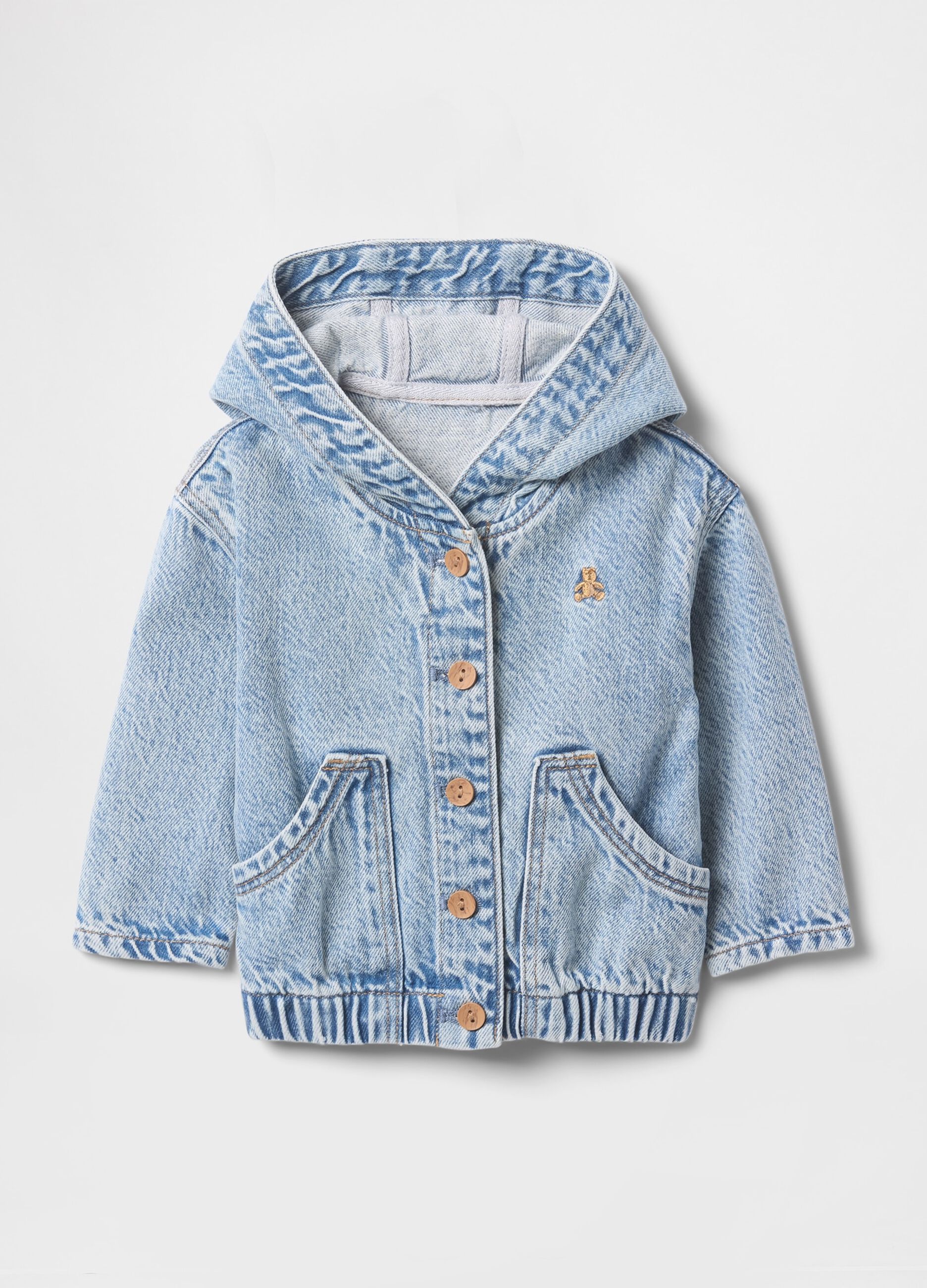 Children's Denim-Style Hooded Jacket