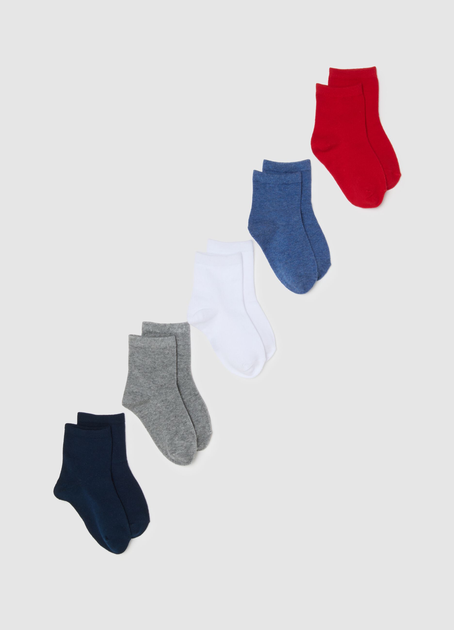 Multipack of Children's Short Cotton Blend Socks in Multicolour