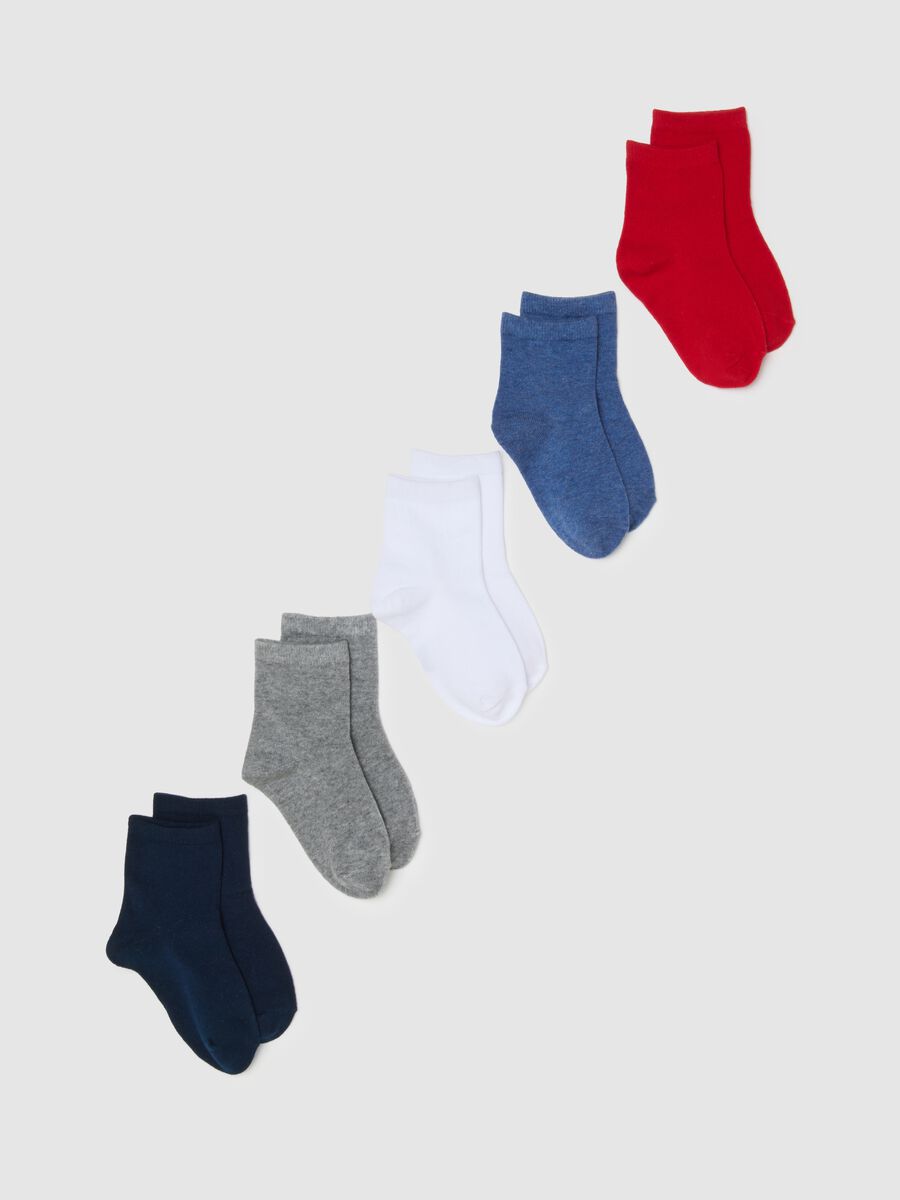 Multipack of Children's Short Cotton Blend Socks in Multicolour_0