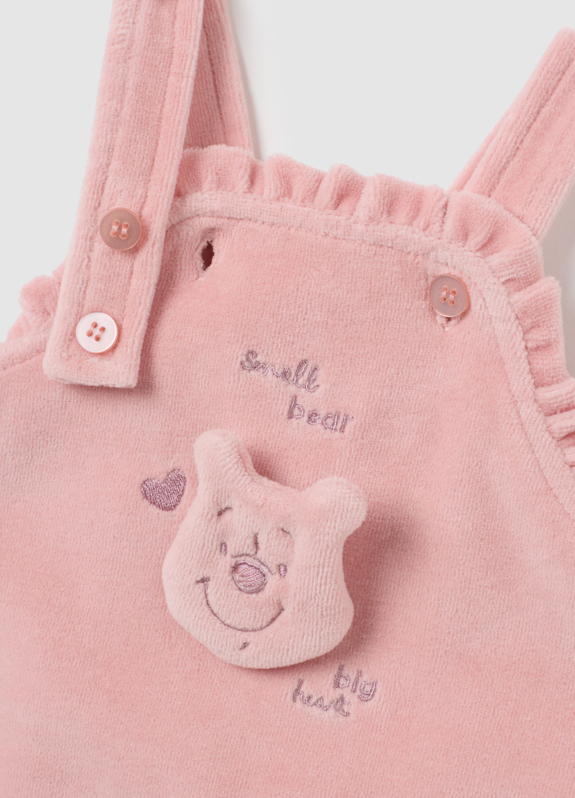 Pink cotton blend baby girl set