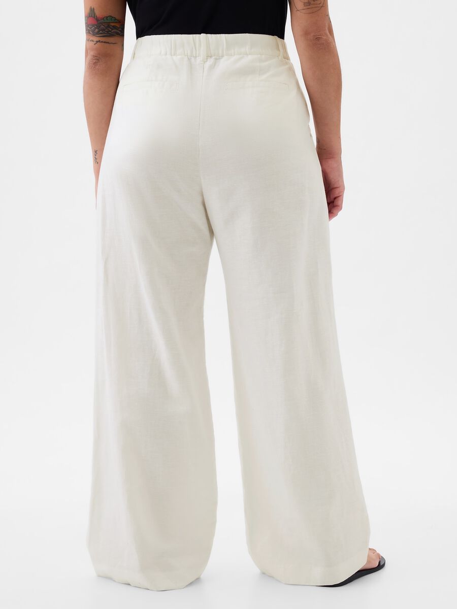 Wide-leg trousers cotton and linen_4