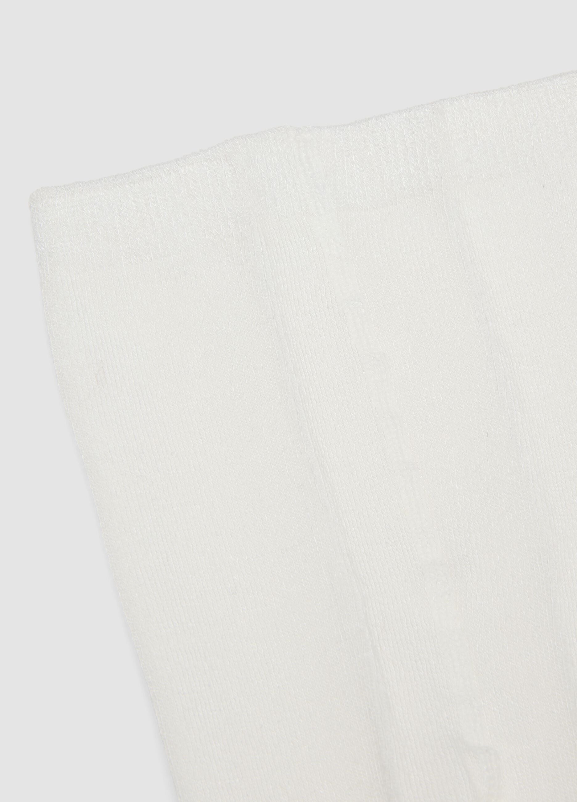 Collant bianco in tessuto elasticizzato