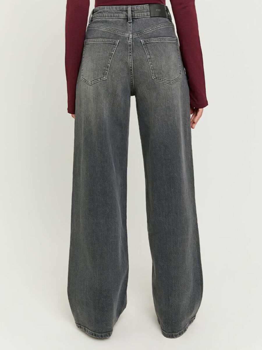 Pantaloni in cotone denim grigio regular fit_2