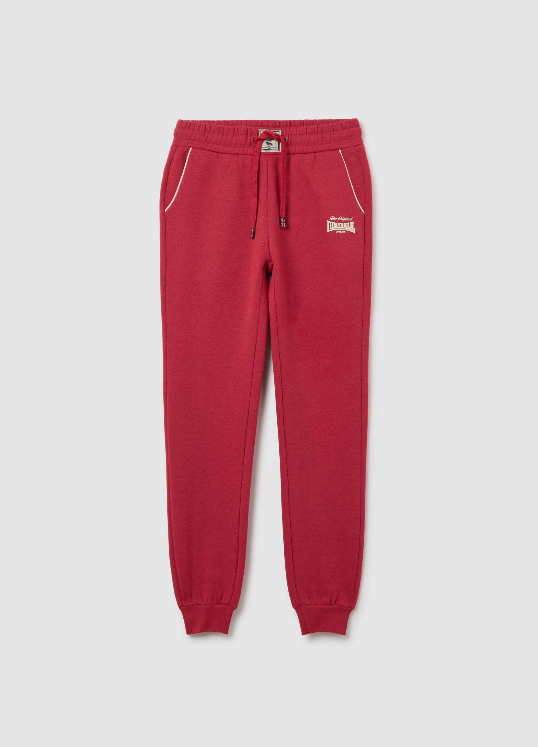 Pantaloni jogger in misto cotone rossi