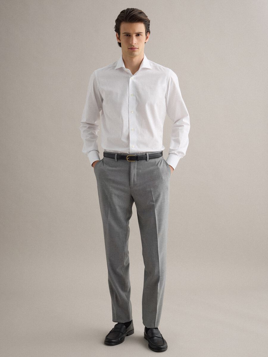 Slim fit white pure cotton shirt_2