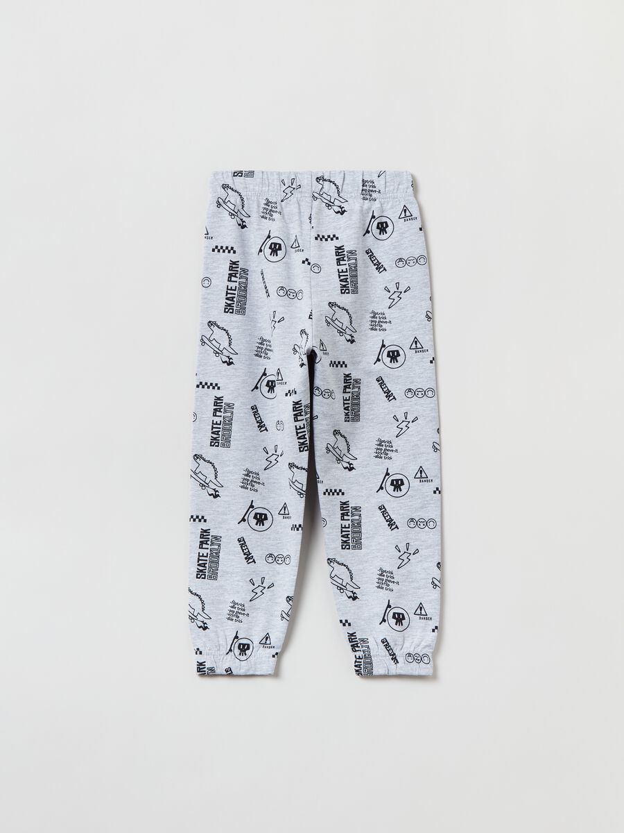Joggers in felpa con stampa _1