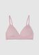 Pink triangle bra with lace and thin straps_4