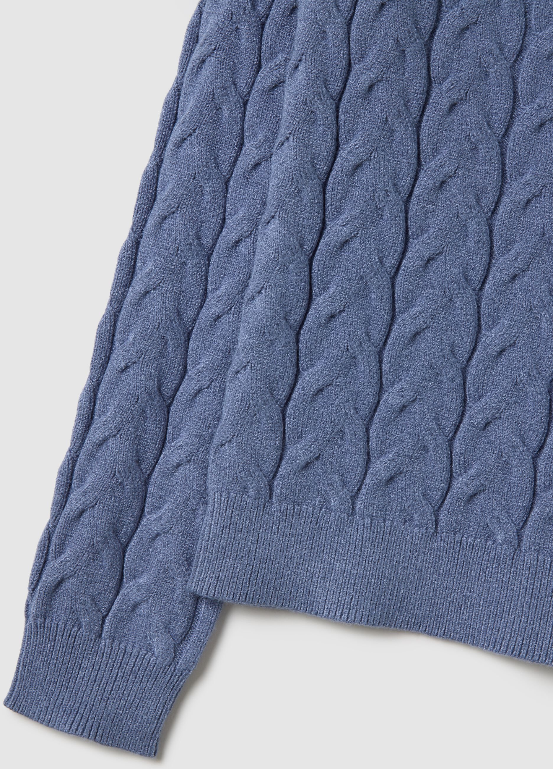 Pullover in misto blu fitted