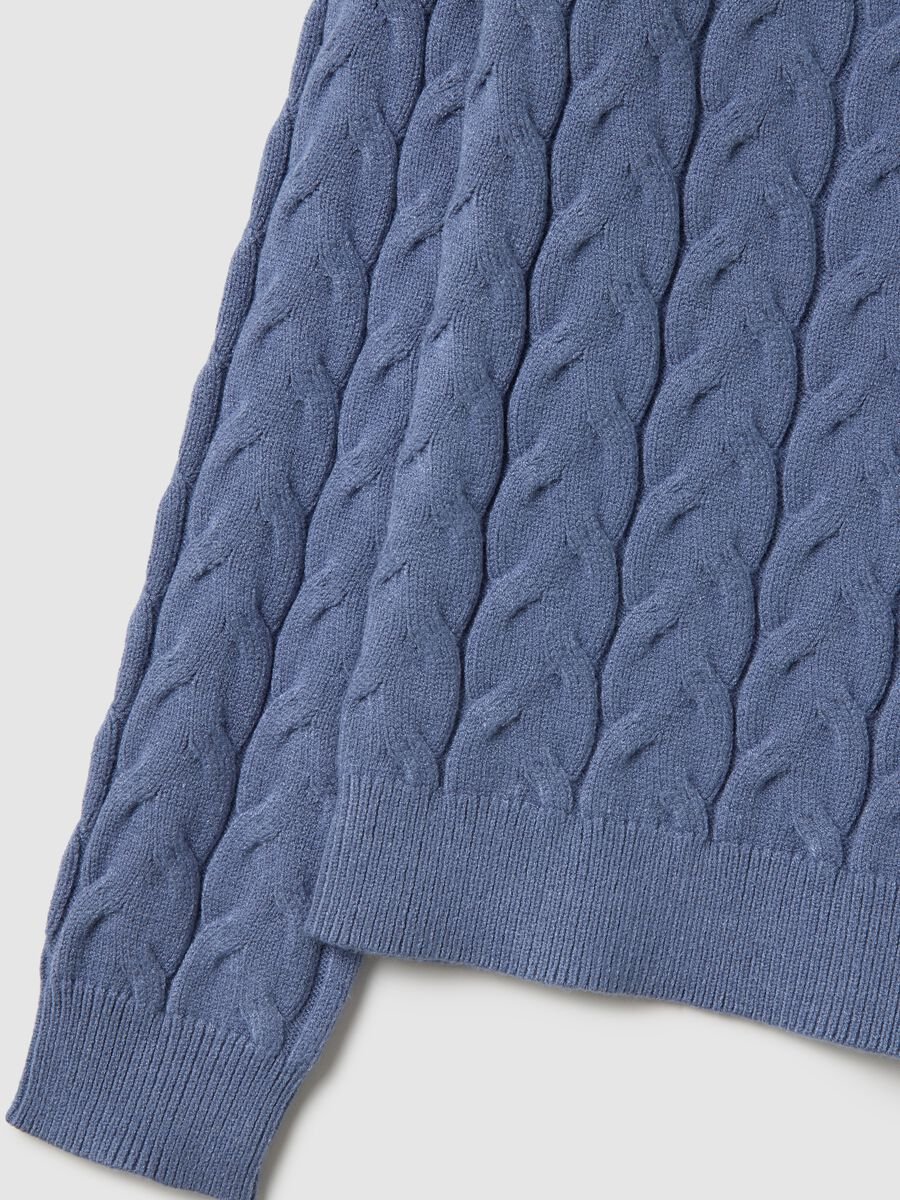 Pullover in misto blu fitted_1