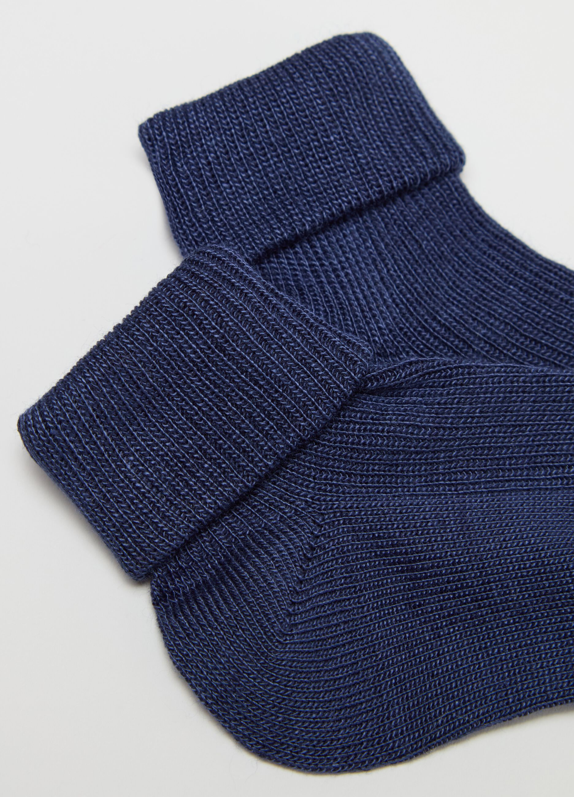 Two-pair pack short socks in bamboo viscose blend