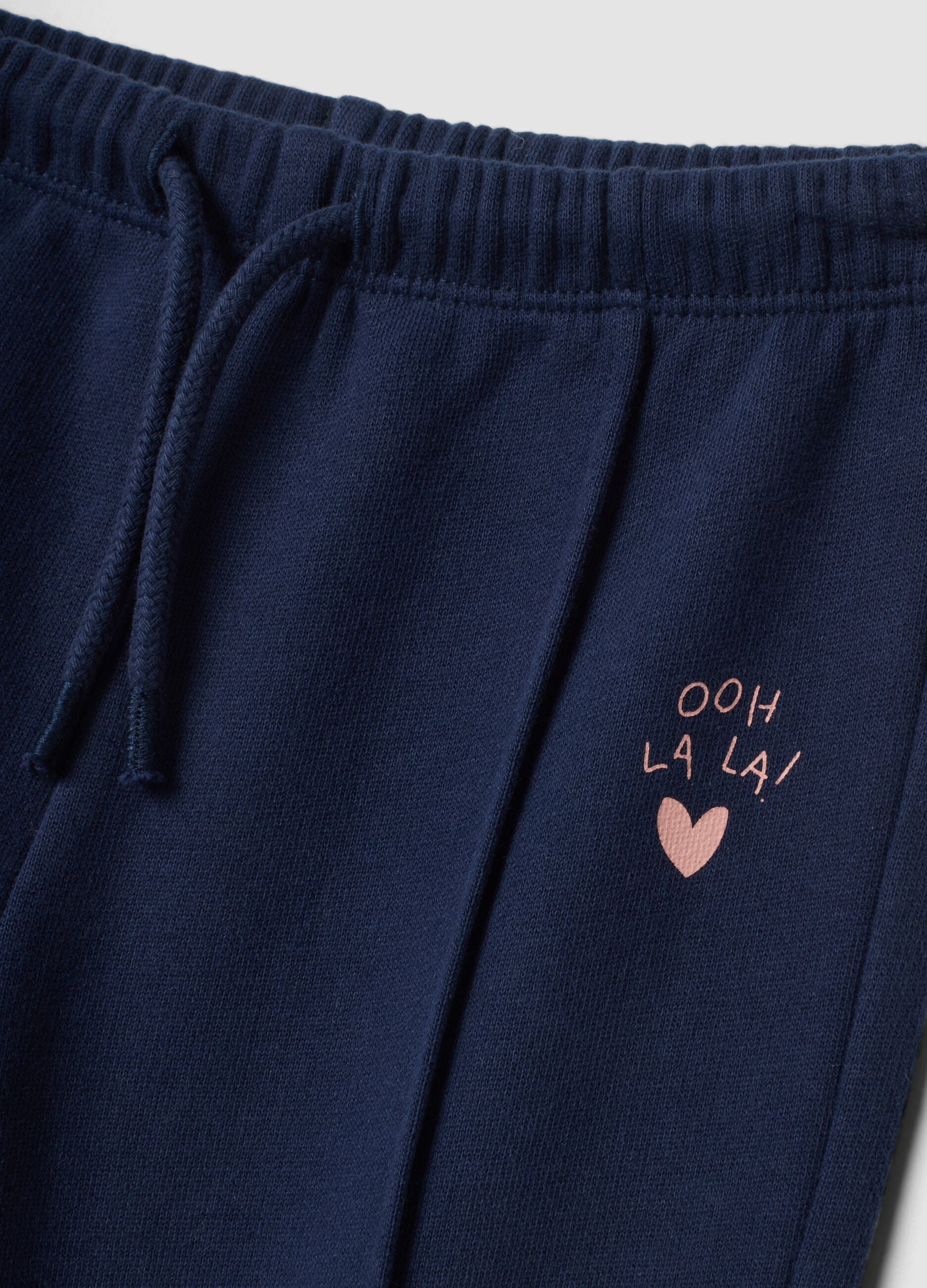 Navy blue pure cotton joggers