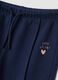 Navy blue pure cotton joggers_2