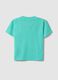 Children's oversized fit pure cotton blue T-shirt with print_1