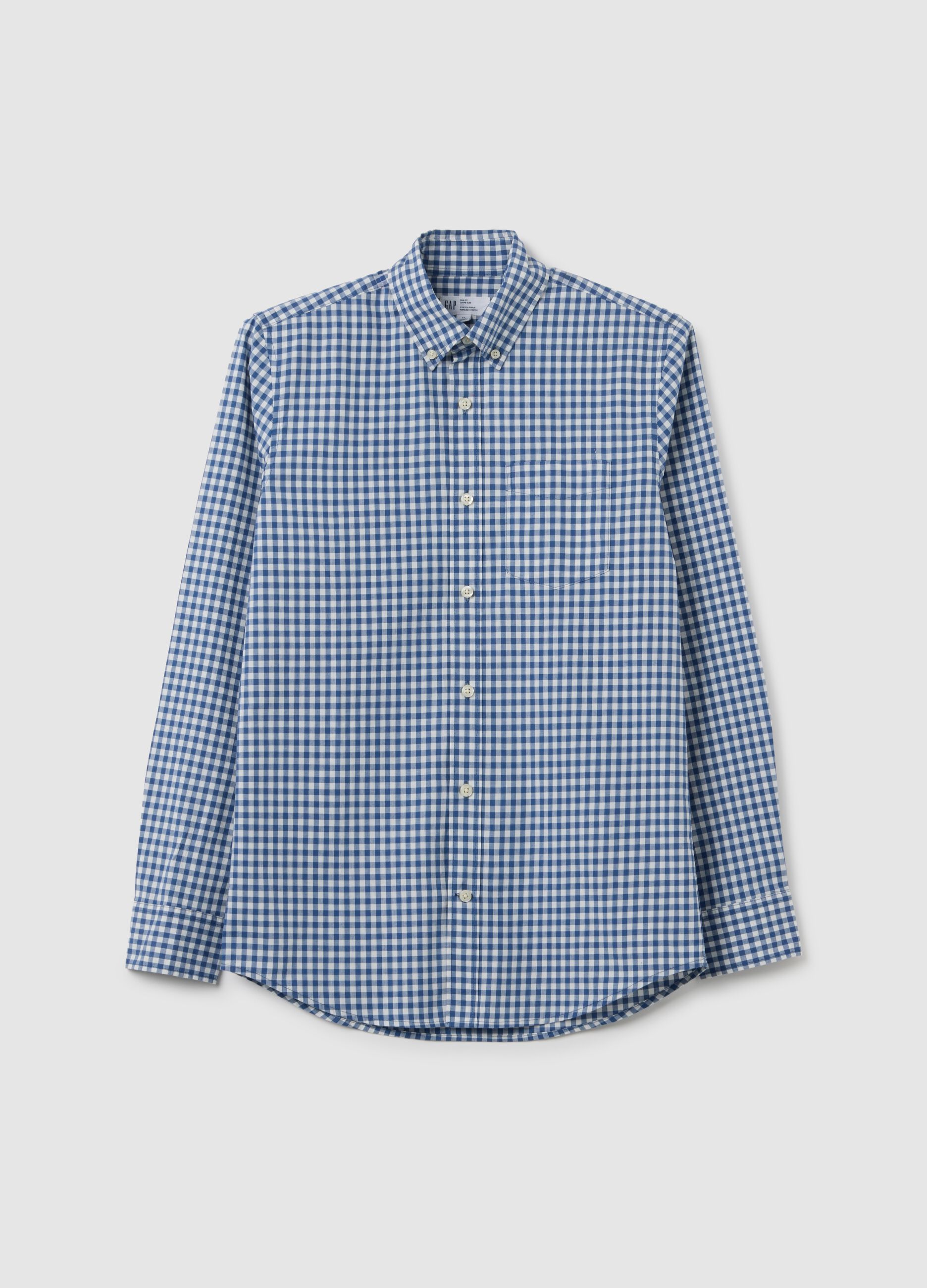 Slim-fit shirt in gingham poplin