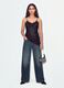 Grey pure cotton denim skater-fit jeans_0