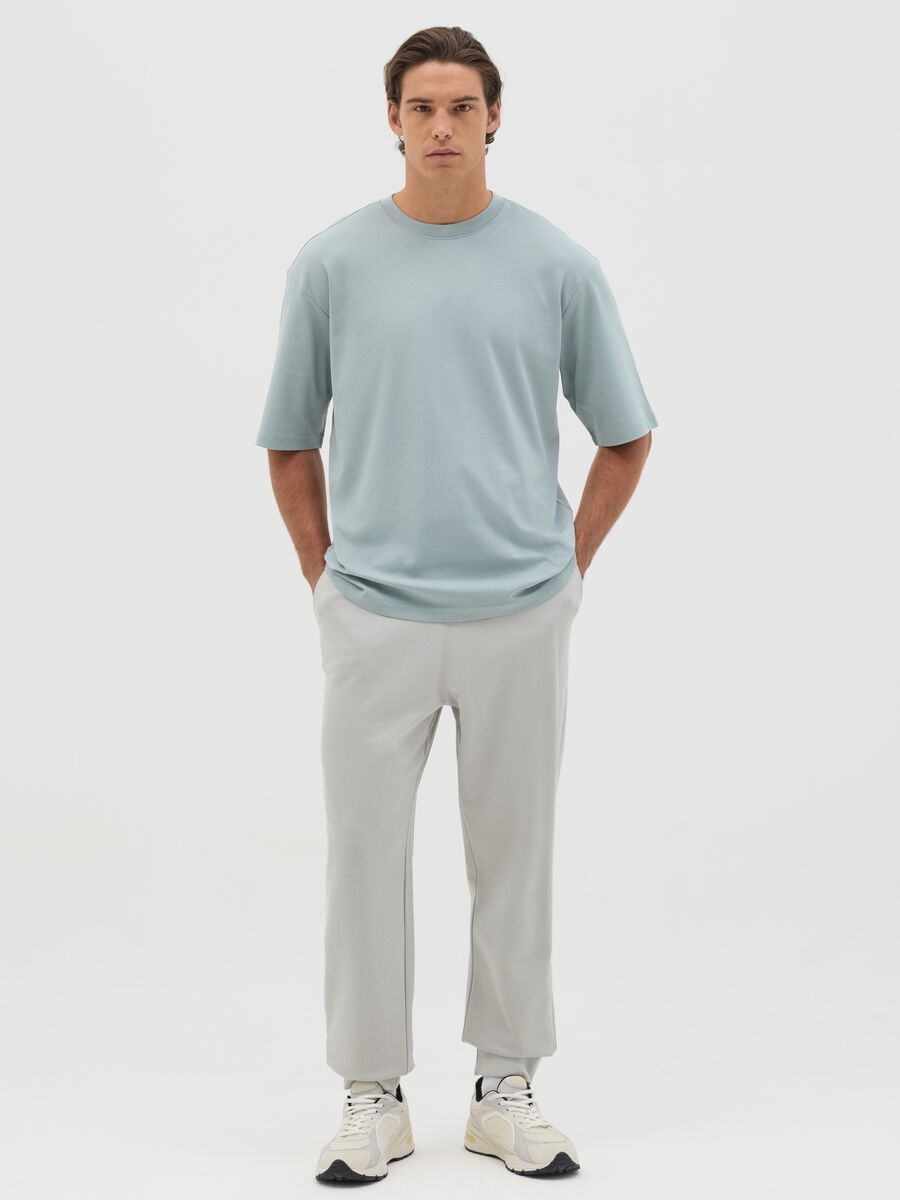 Joggers in cotton with drawstring_0