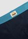 Boxer midi blu in cotone organico elasticizzato con stampa hamburger_3