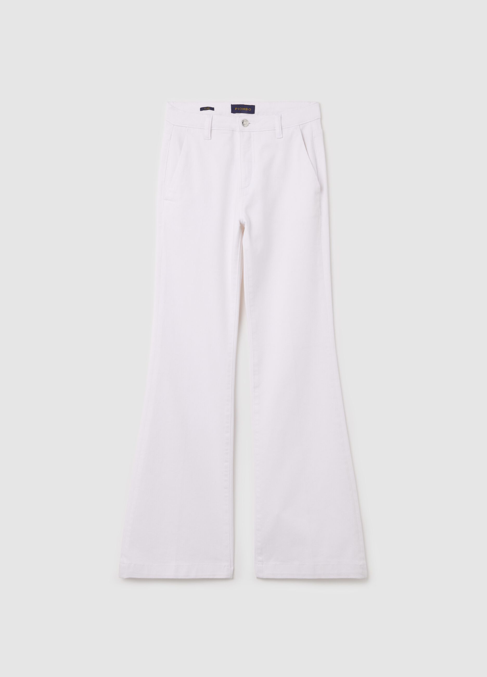 Pantalone chino flare fit in twill