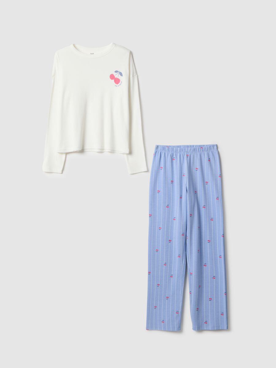 Pigiama multicolor da ragazza in puro cotone regular fit_0