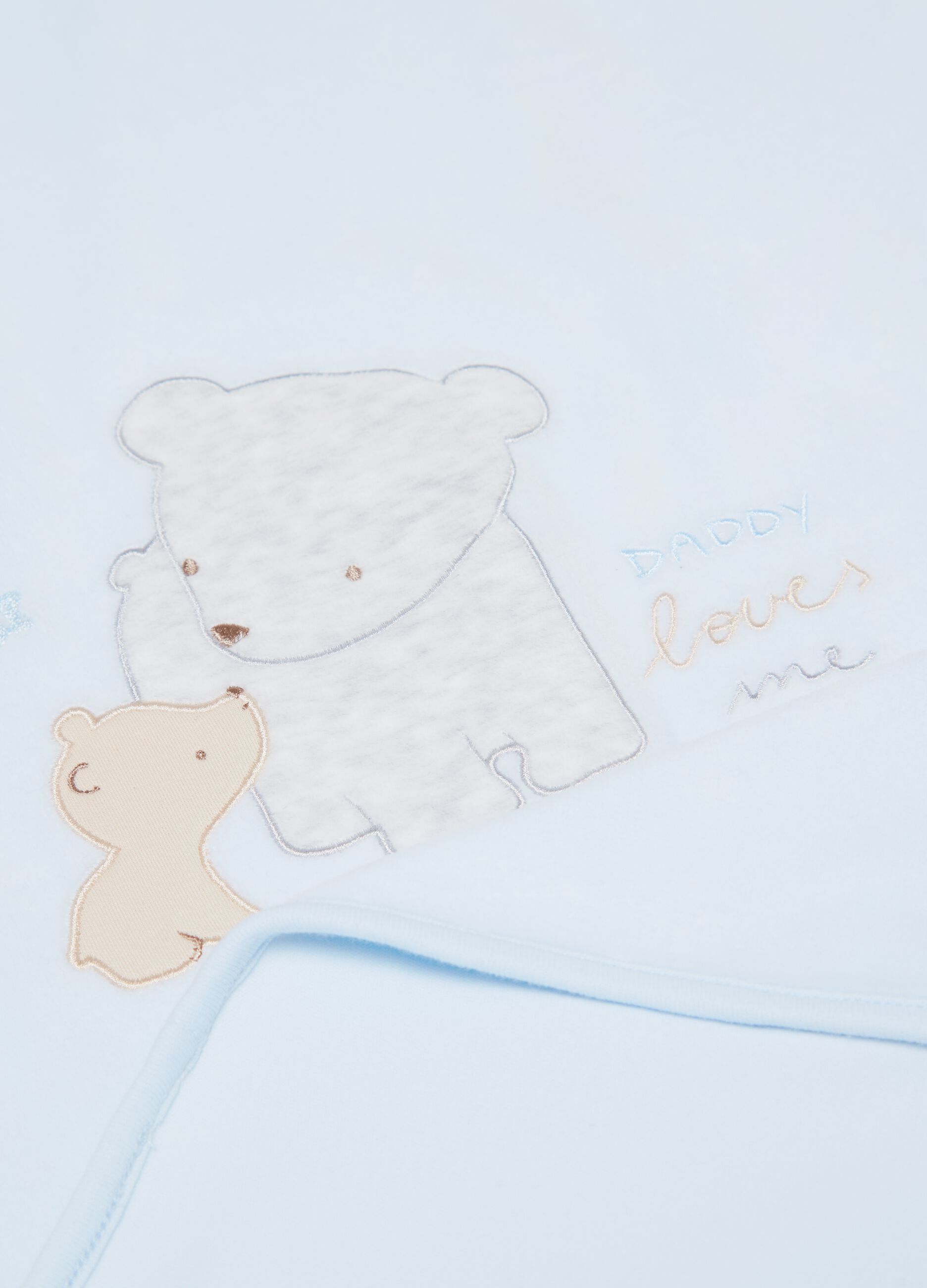 Copertina in velour con ricamo orsetti_2