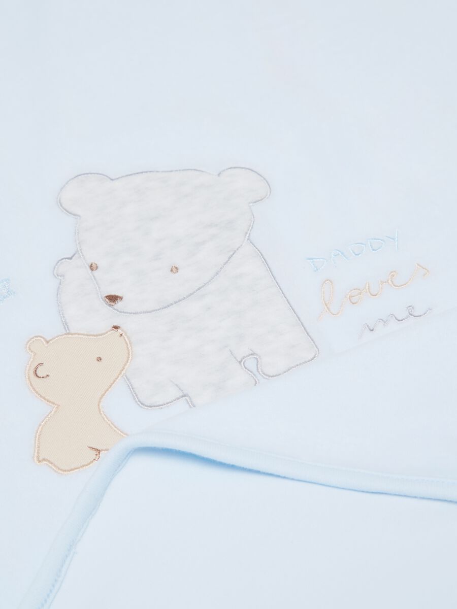 Copertina in velour con ricamo orsetti_2
