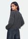 Grey stretch wool jumper with studded trims_3