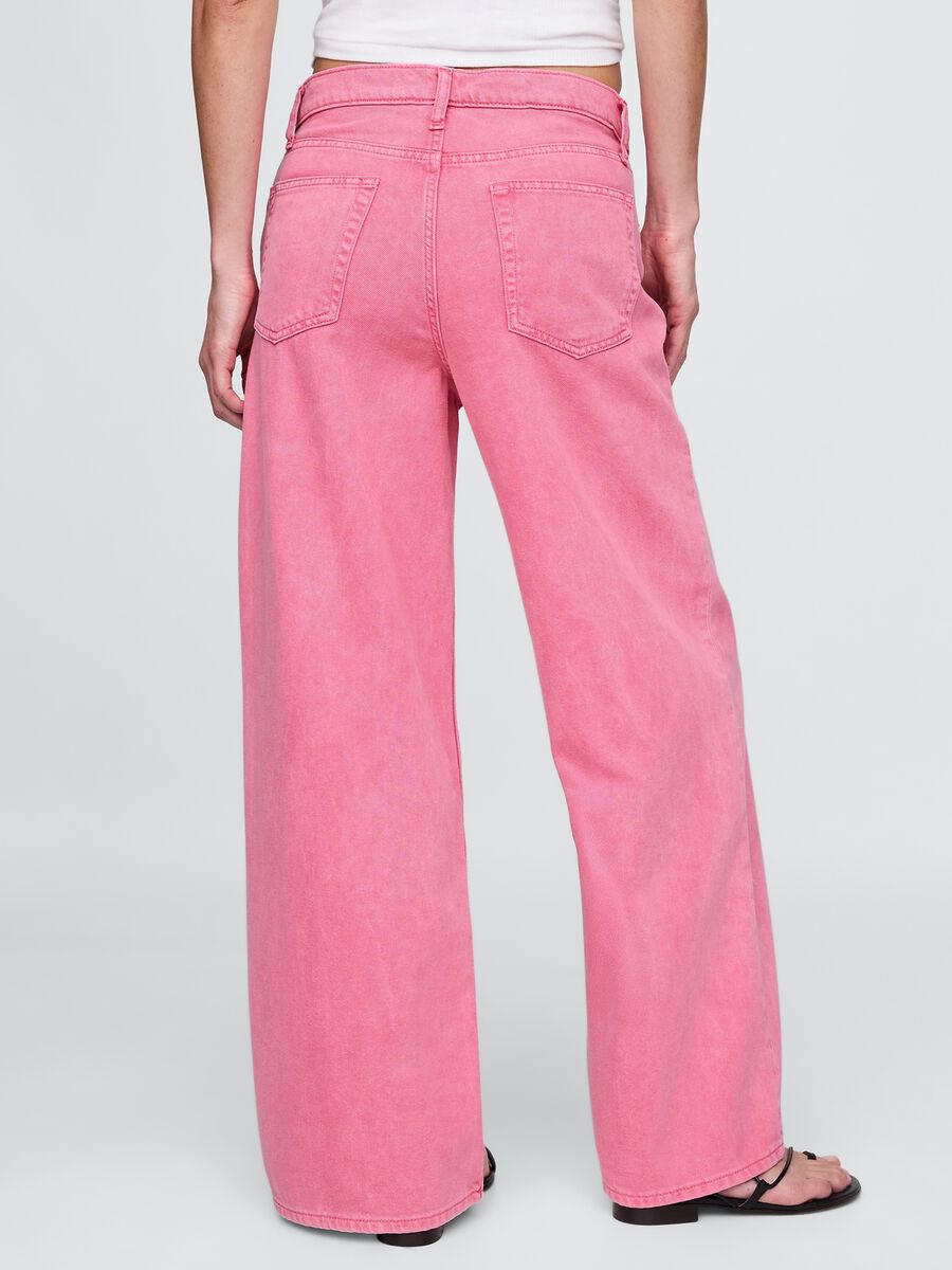 Gap Pink Denim Wide Leg Trousers_3