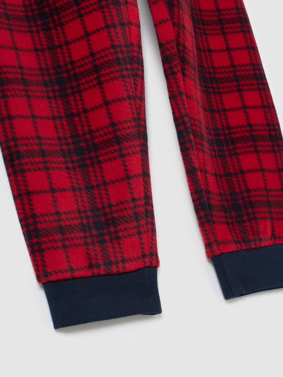 Children's red fleece Christmas pyjamas regular fit_3