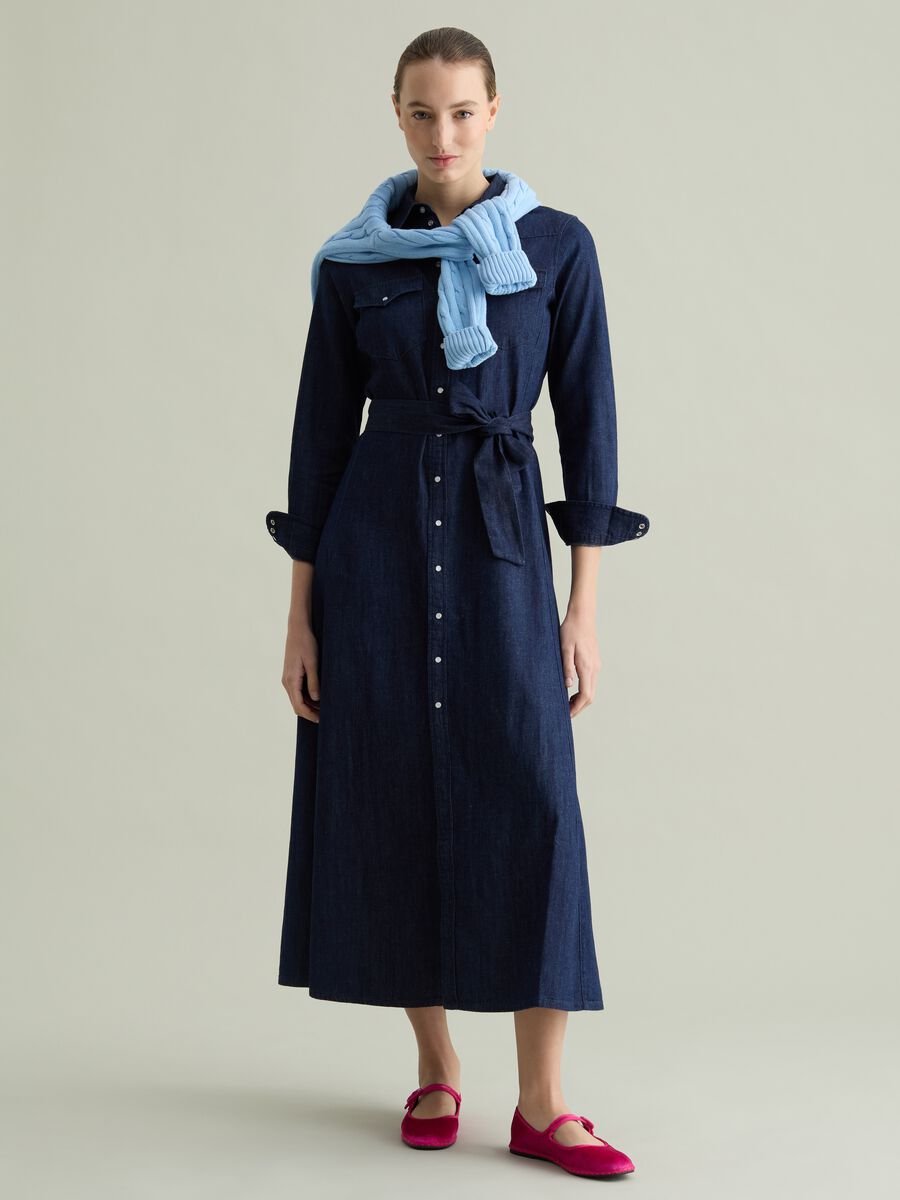 Denim shirt dress_0