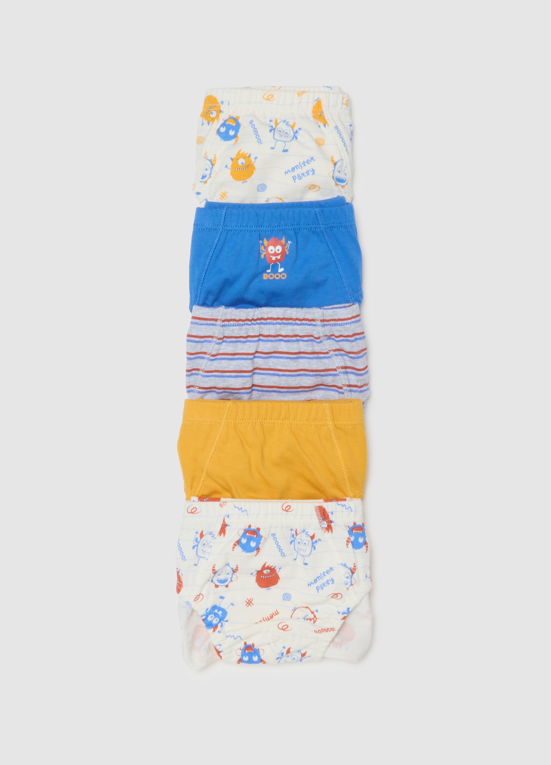 Set multipack slip da bambino in puro cotone multicolor regular fit