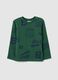 Children's green pure cotton T-shirt in regular fit_0