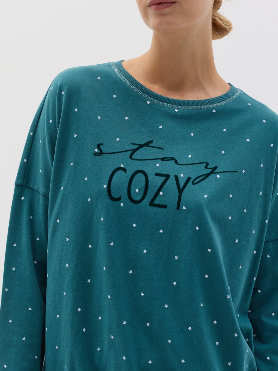 Top pigiama con stampa "Stay Cozy"_2