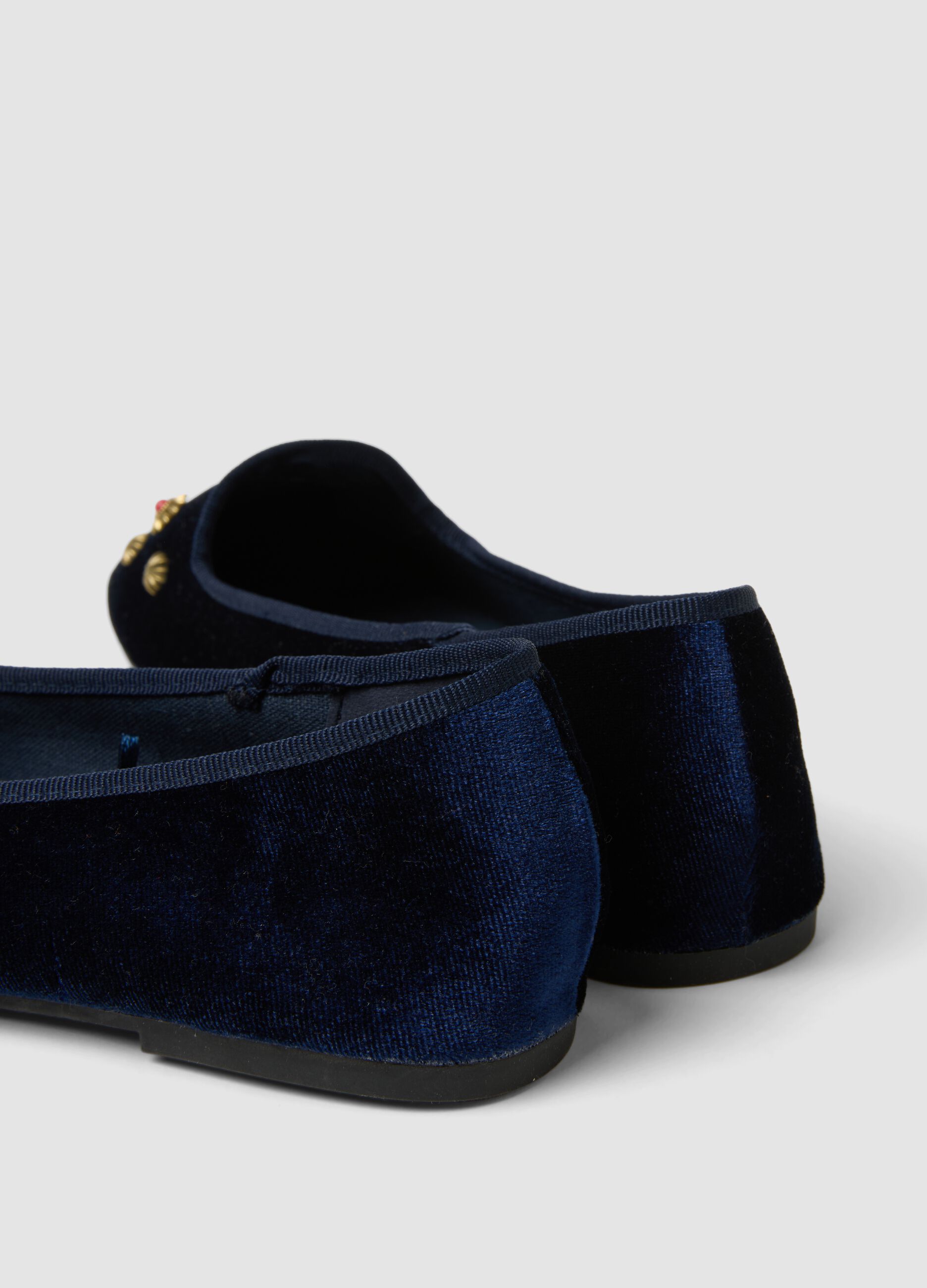 Blue Friulane with gold jewelled embellishments