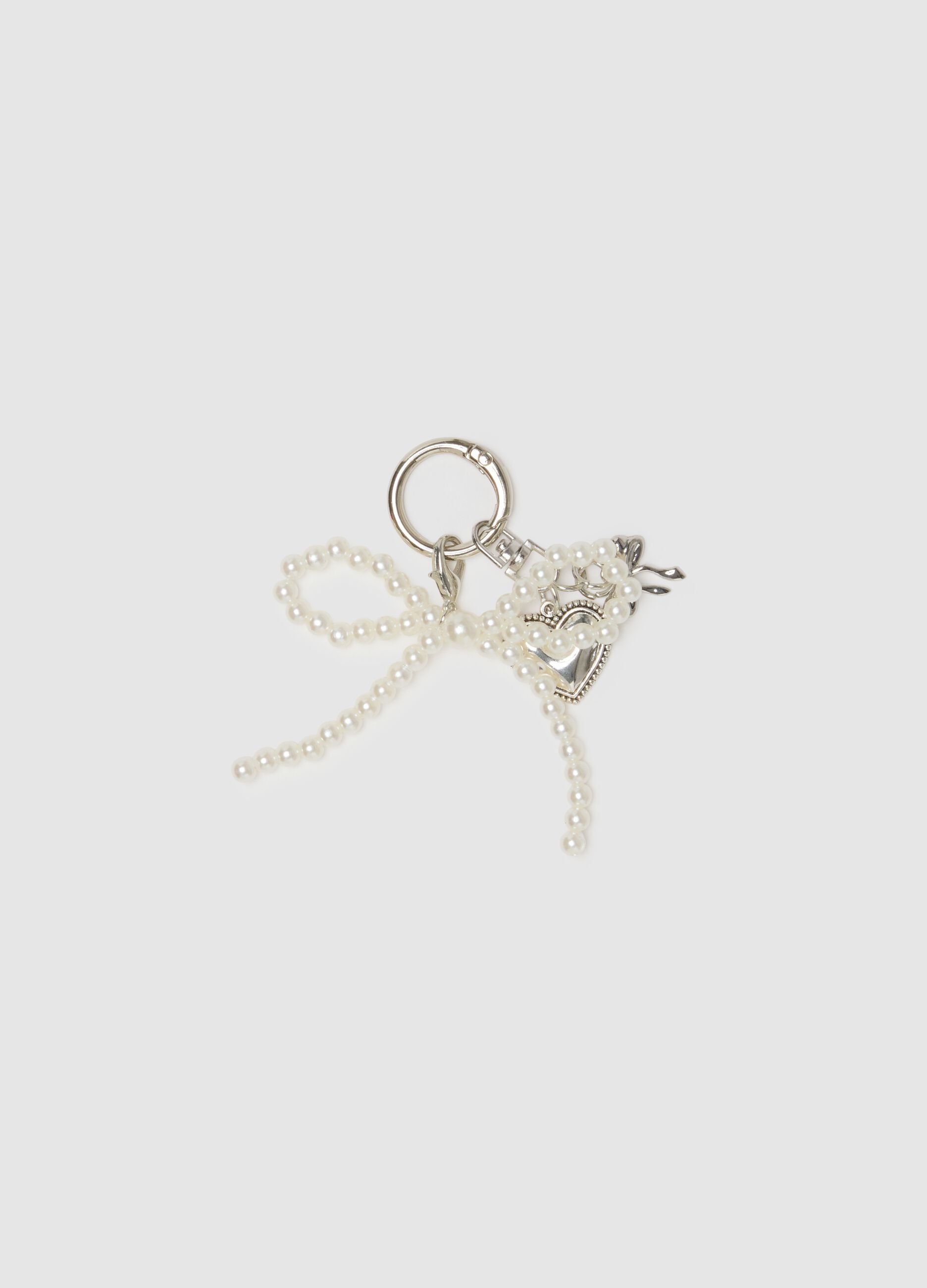Multicolour Steel Keyring with Heart