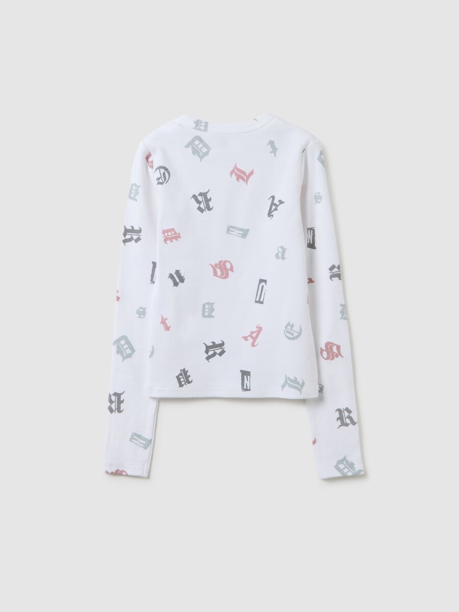 T-shirt da ragazza in cotone elasticizzato multicolor regular fit_4