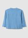 Boys&rsquo; light blue pure cotton T-shirt with chest pocket, oversized fit_1