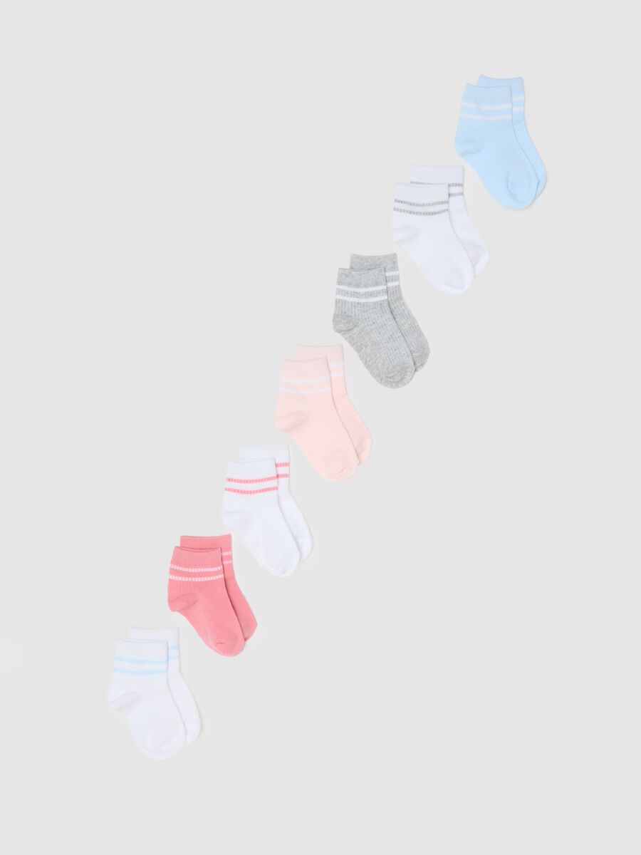 Girls' multicolour cotton blend sock multipack_0