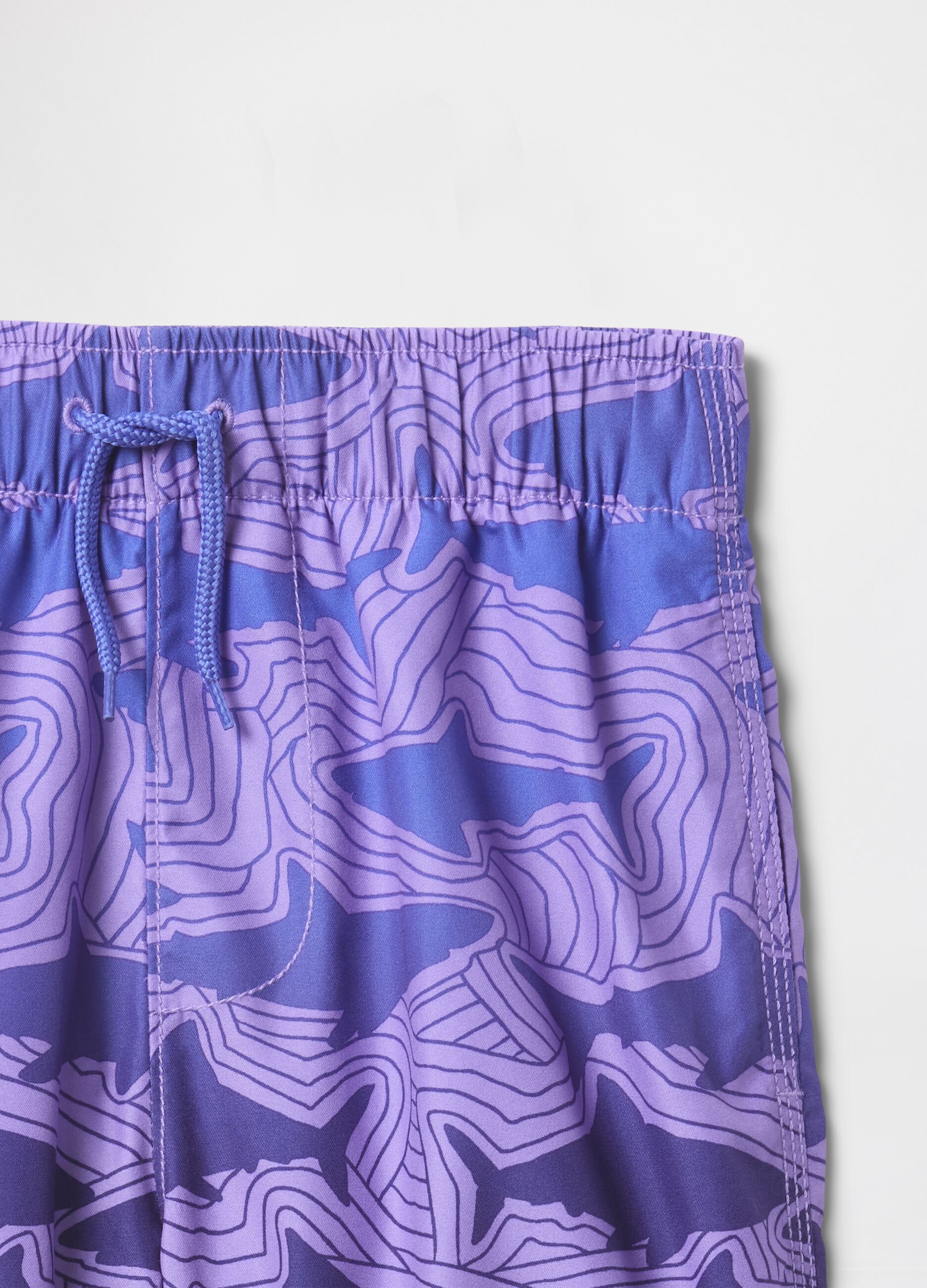 Swimming trunks with sharks print