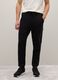 Black cotton blend trousers with regular fit_1