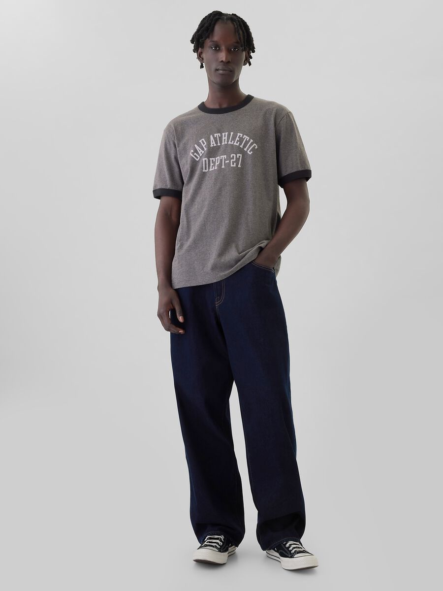 T-shirt in cotone con stampa logo_1