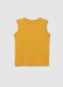 Yellow regular fit pure cotton boys' vest with print_1