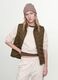 Green ultralight quilted gilet with zip and high neck_1