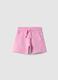 Girls' pink pure cotton shorts with regular fit_0
