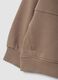 Felpa marrone con cappuccio in puro cotone organico over fit per bambino_3